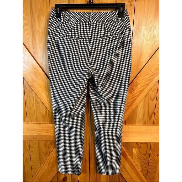 White House Black Market The Slim Ankle Houndstooth Stretch Pants Sz 0 (4765) - Picture 4 of 8